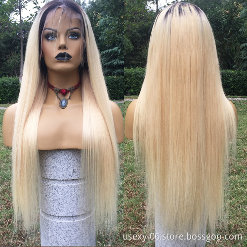 13x4 Pre Plucked Lace Wig Human Hair, Full Blonde 613 Human Hair Wig For Black Women